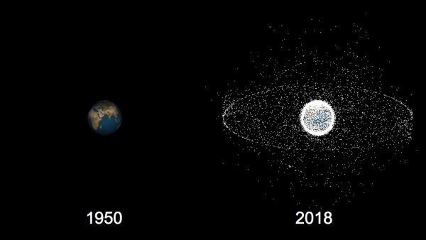1957 vs 2018_space debris